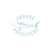 Grande Outfitters text in oval shape around hammerhead shark Logo